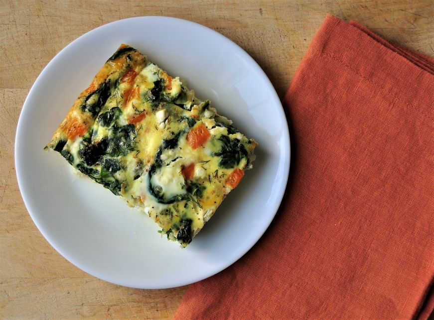 Spinach and Feta Egg Bake Tangled Up In Food